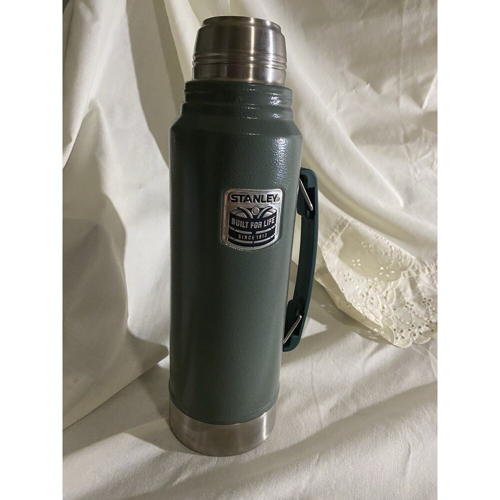 Vintage Stanley Vacuum Bottle Hammertone Green Thermos Body Only